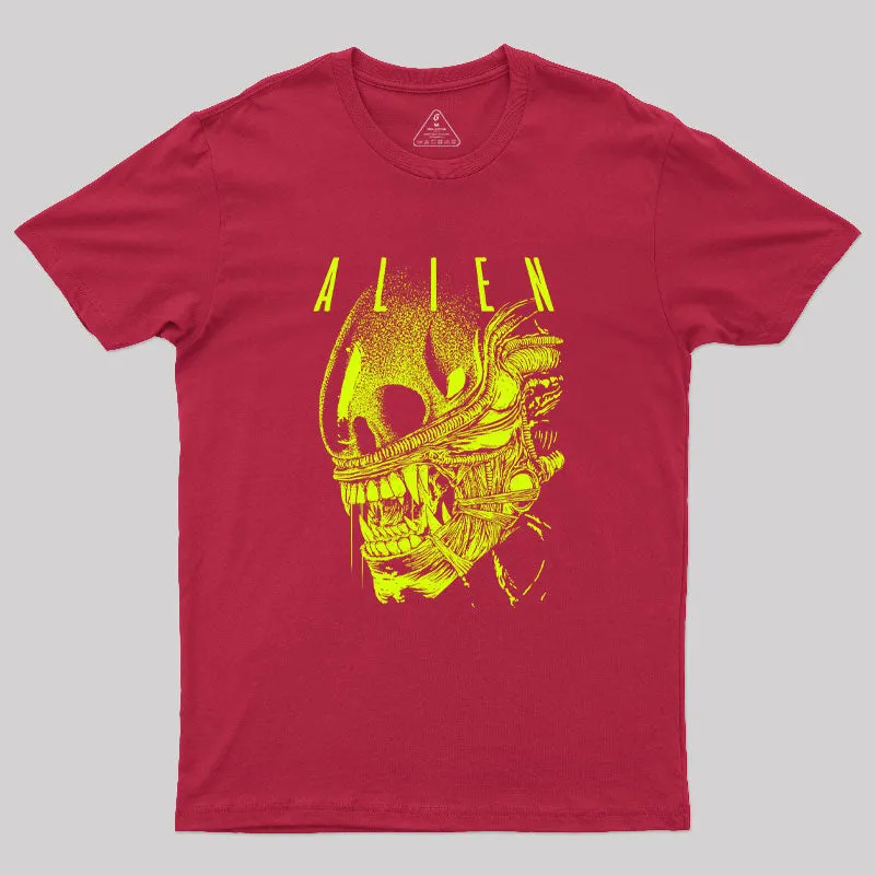 Alien Skull Geek T-Shirt - Image 5