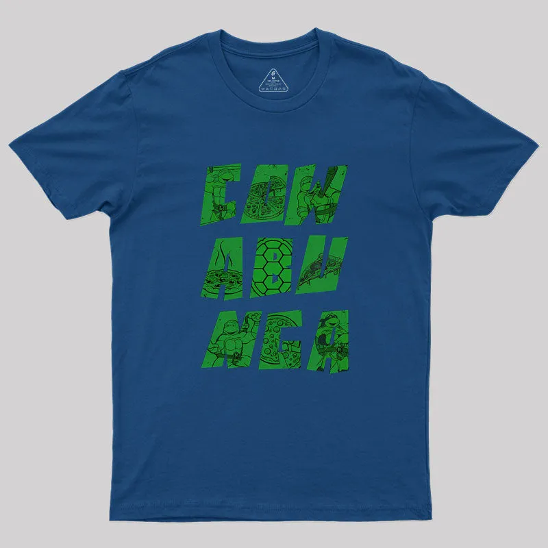 Cowabunga Turtles And Pizza Geek T-Shirt - Image 2