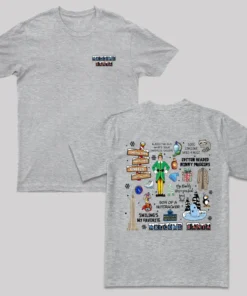 Vintage Elf Christmas Movie T-Shirt