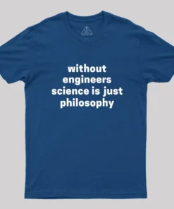 Alternative view of Without Engineers Science Is Just Philosophy Geek T-Shirt