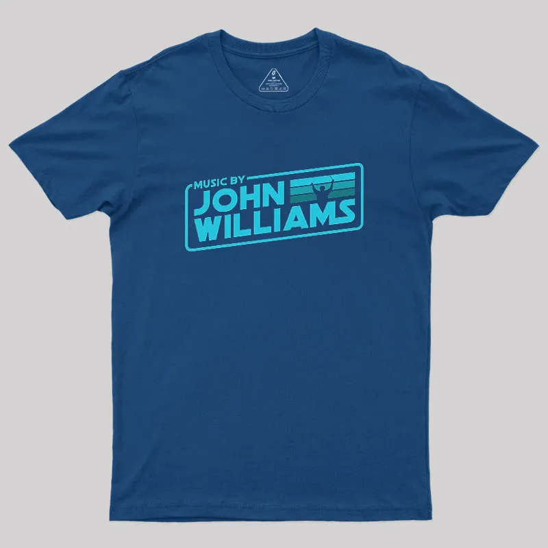 Music by John Williams Blue Shadow Geek T-Shirt - Image 2