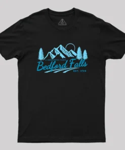 Alternative view of Bedford Falls Tourist Christmas Geek T-Shirt