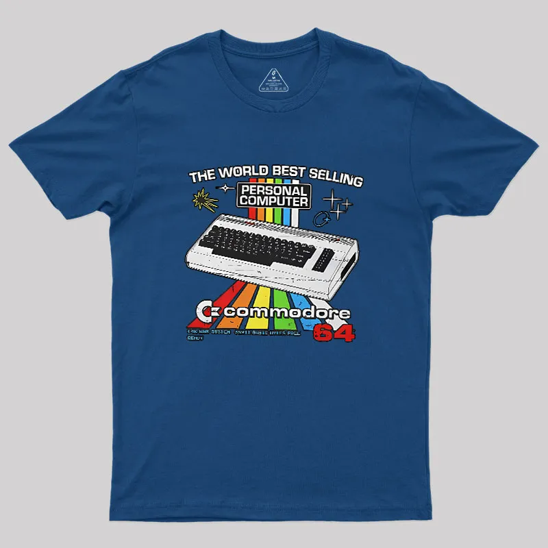 Retro Games Commodore 64 Personal Computer Geek T-Shirt - Image 2