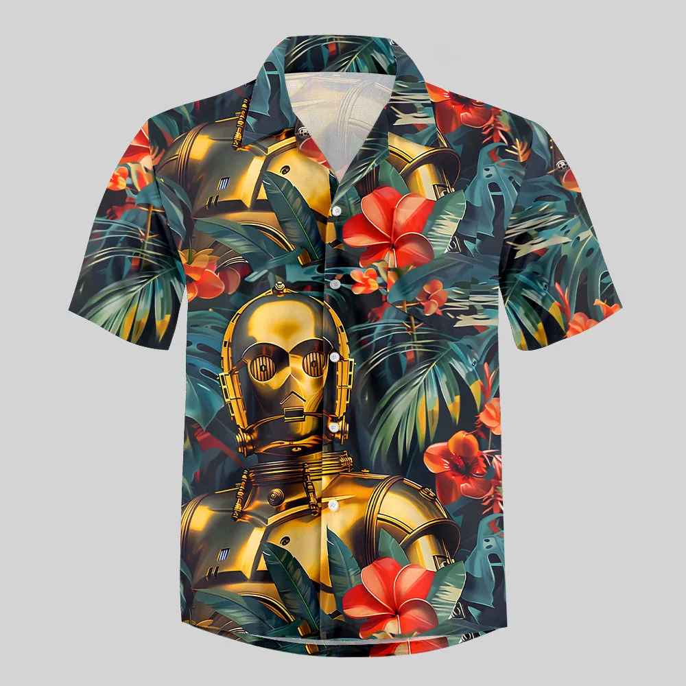 Hawaiian Winds Interstellar Button Up Pocket Shirt
