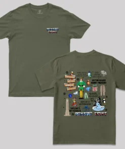 Alternative view of Vintage Elf Christmas Movie T-Shirt