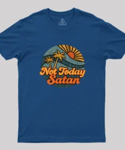 Alternative view of Not Today Satan Geek T-Shirt