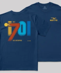 Alternative view of Scifi Spacecraft Front and Back Printed Geek T-Shirt