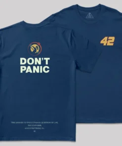 Alternative view of Don't Panic Front and Back Printed Geek T-Shirt