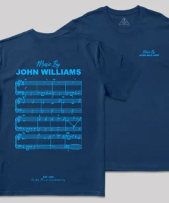 Alternative view of Music by John Williams Front and Back Printed Geek T-Shirt