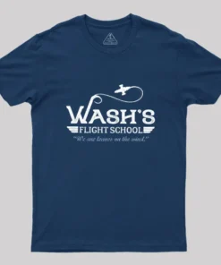 Alternative view of Washs Flight School Classic Geek T-Shirt