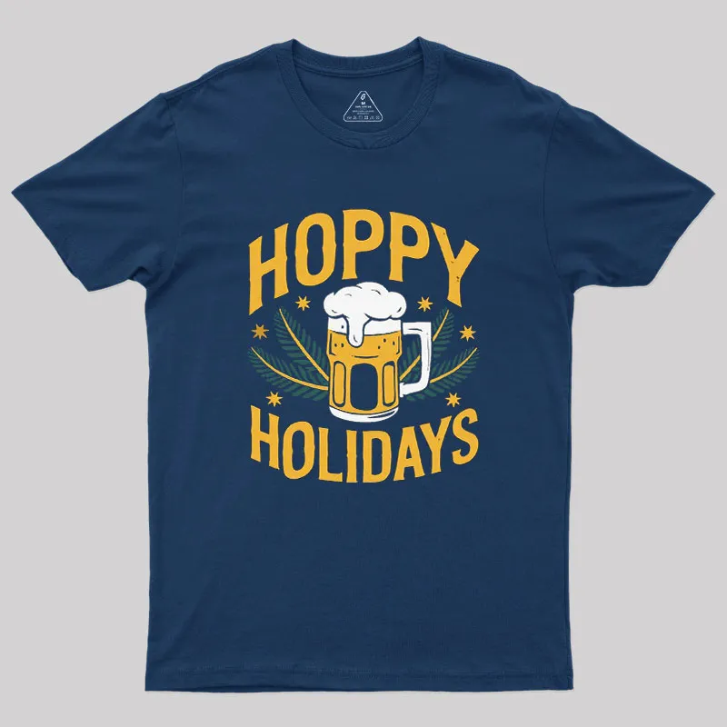 Hoppy Holidays Funny Santa Claus Beer Geek T-Shirt - Image 2