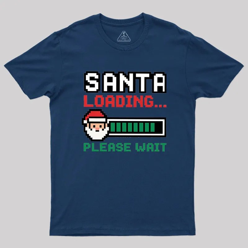 Santa Loading Pixel Design Geek T-Shirt - Image 6