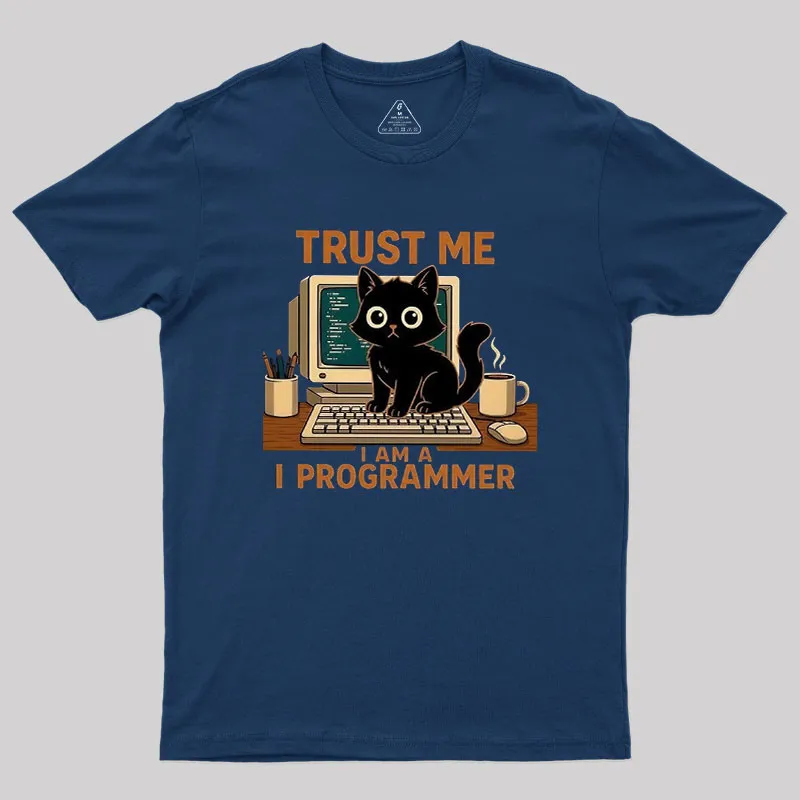 Programmer Cat Geek T-Shirt - Image 2