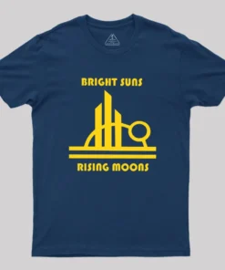 Alternative view of Bright Suns And Rising Moons Geek T-Shirt