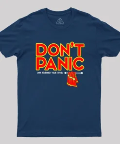 Alternative view of Don't Panic With Towel Geek T-Shirt