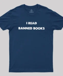Alternative view of I Read Banned Books Geek T-Shirt