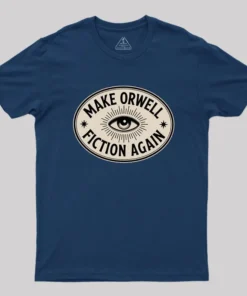 Alternative view of Make Orwell Fiction Again Geek T-Shirt