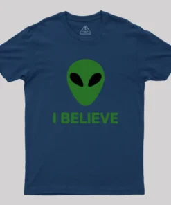 Alternative view of I Believe Alien Geek T-Shirt