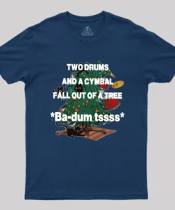 Alternative view of Badum tssss Humour Christmas Geek T-Shirt