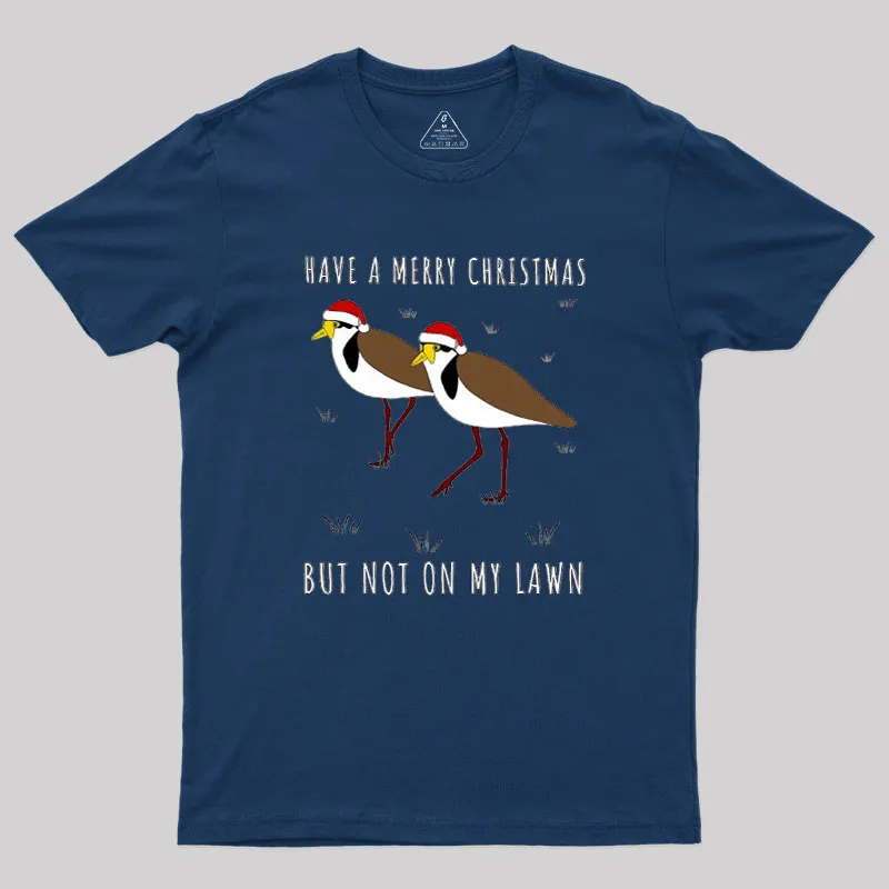 Masked Lapwing Plover Christmas Geek T-Shirt - Image 2