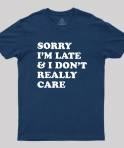 Alternative view of I Don't Really Care Geek T-Shirt