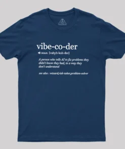 Alternative view of Vibe Coder Defenition Geek T-Shirt