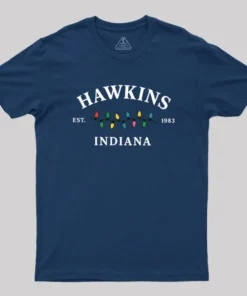Hawkins Indiana Nov. 1983 Christmas Lights Geek T-Shirt