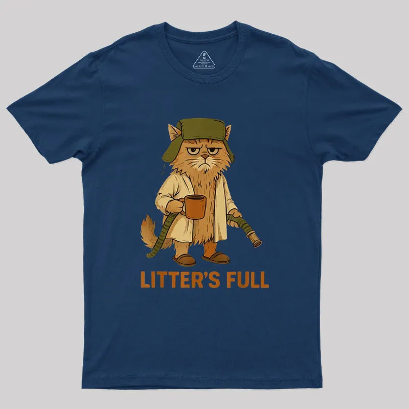 Litters Full Funny Cat Lovers Christmas Xmas Geek T-Shirt - Image 2