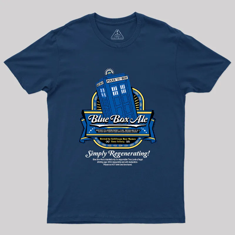 Blue Box Ale Geek T-Shirt - Image 2