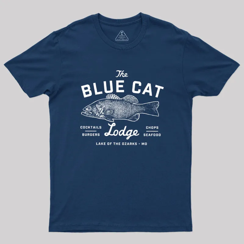 Ozark Blue Cat Lodge Missouri Geek T-Shirt - Image 2