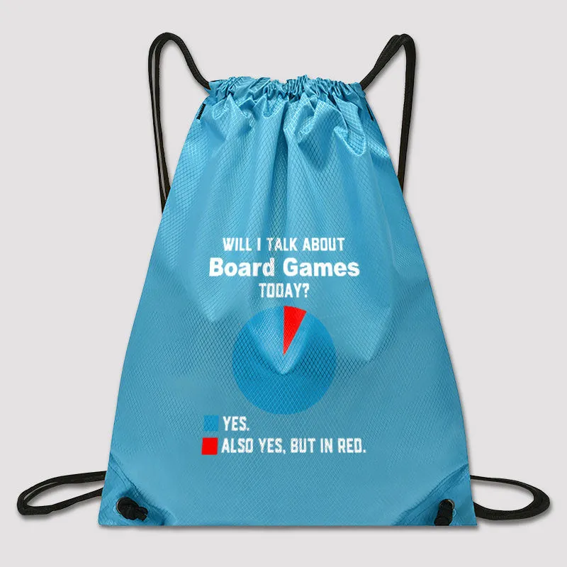 Will I Talk About Board Games Today Drawstring Cinch Bag - Image 5