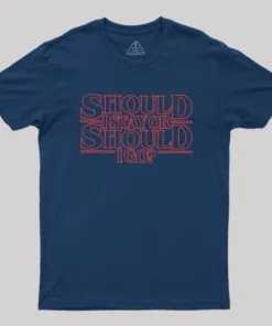 Alternative view of Should I Stay Or Should I Go Geek T-Shirt