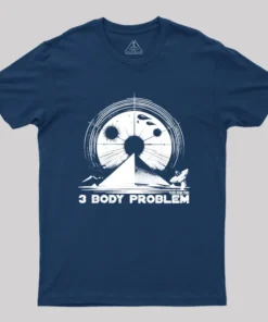 Alternative view of The Three Body Problem Geek T-Shirt