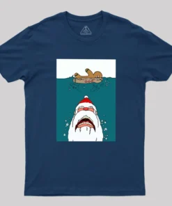 Alternative view of Santa Shark Geek T-Shirt