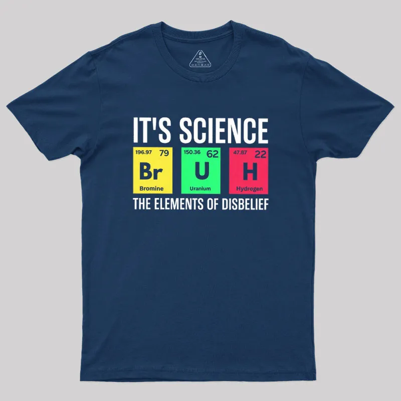 Funny Periodic Table Science Bruh Geek T-Shirt - Image 2
