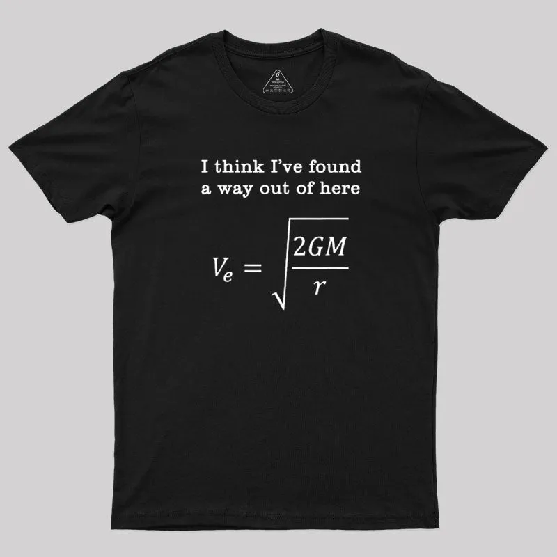 Escape Velocity Gravity Physics Engineer T-Shirt