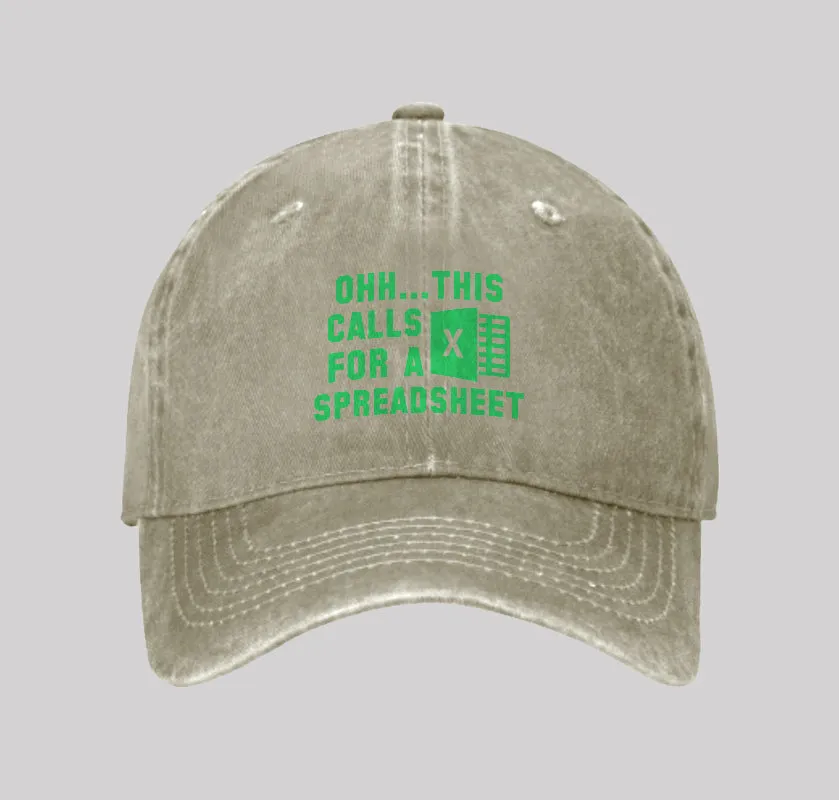Ohh...This Calls for a Spreadsheet Geek Washed Vintage Baseball Cap - Image 3