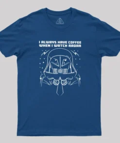 Alternative view of I Always Have Coffee When I Watch Radar Geek T-Shirt