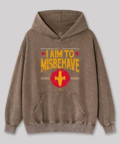 Alternative view of I Aim to Misbehave Firefly Washed Hoodie