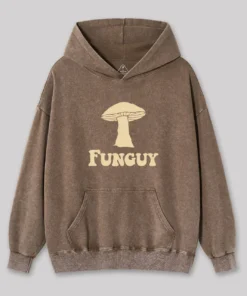 Fungi Fun Guy Funny Washed Hoodie