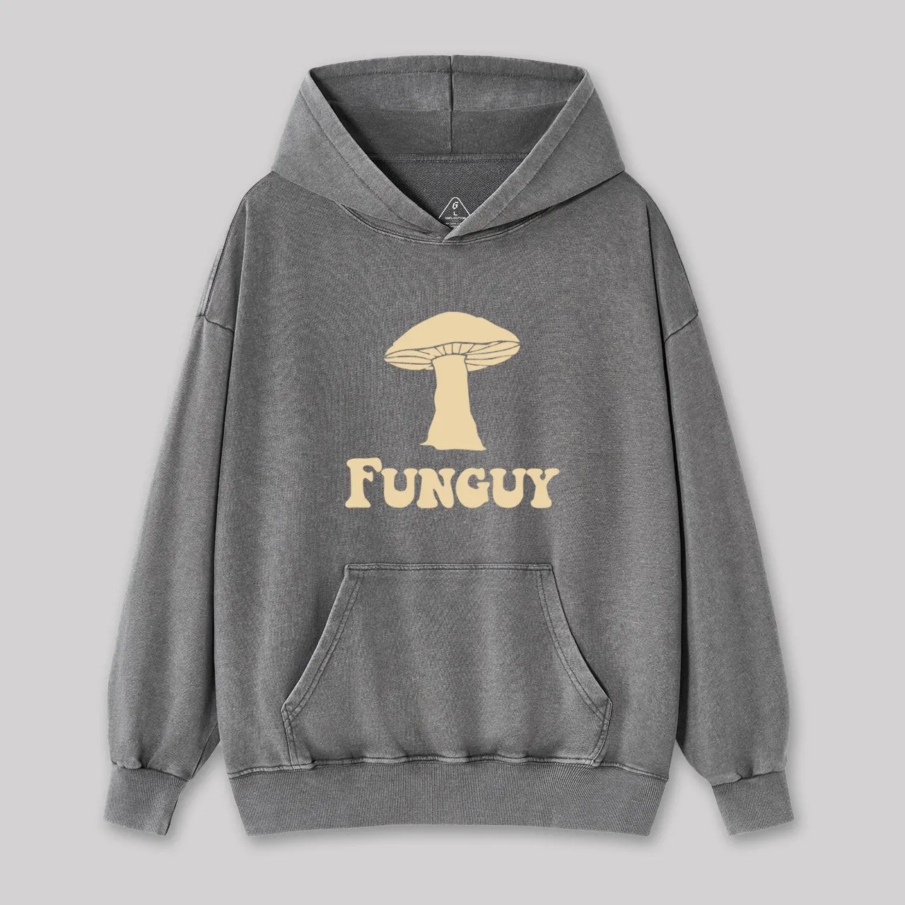 Fungi Fun Guy Funny Washed Hoodie - Image 4