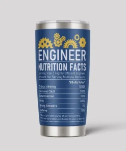 Engineer Nutrition Facts 20oz Tumbler