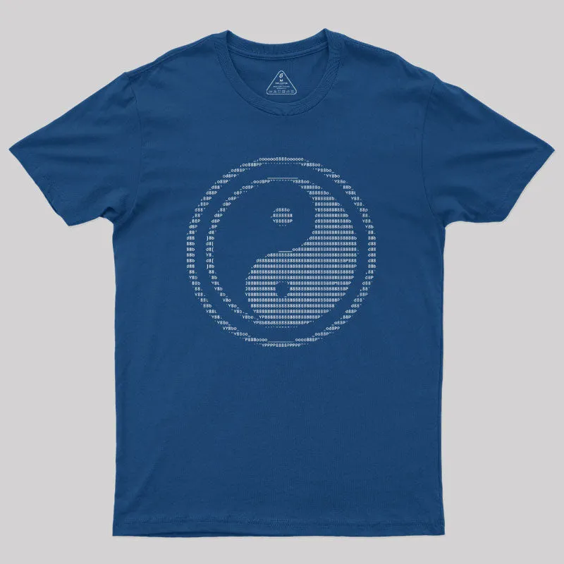 ASCII Yin Yang Geek T-Shirt - Image 2