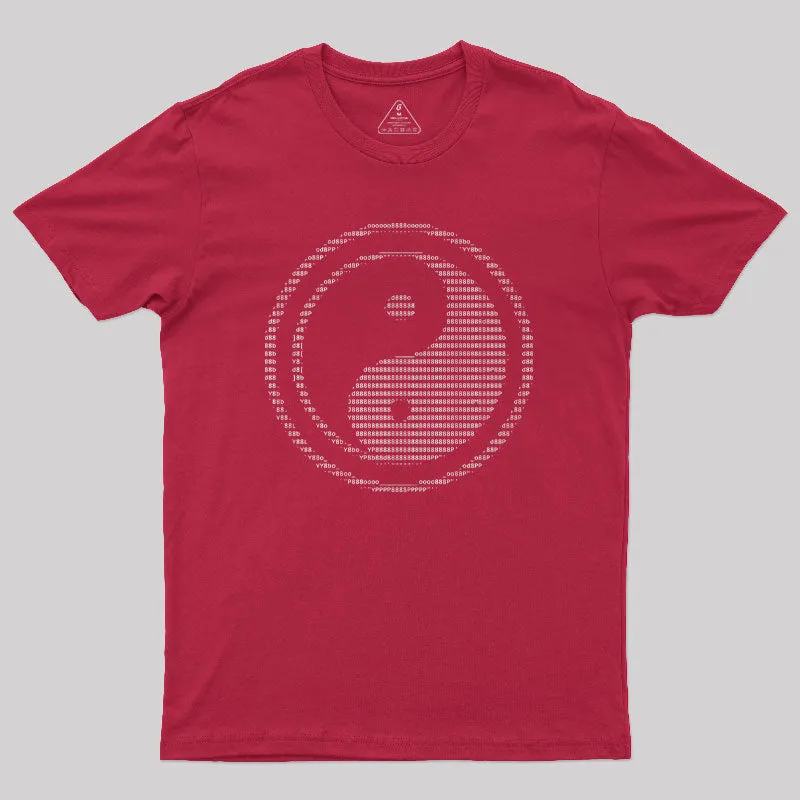 ASCII Yin Yang Geek T-Shirt - Image 8