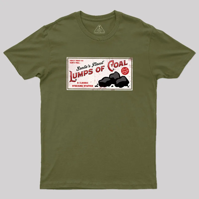Santa's Coal Vintage Ad Geek T-Shirt - Image 4