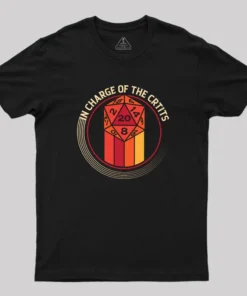 In Charge of the Crits D20 Retro Geek T-Shirt