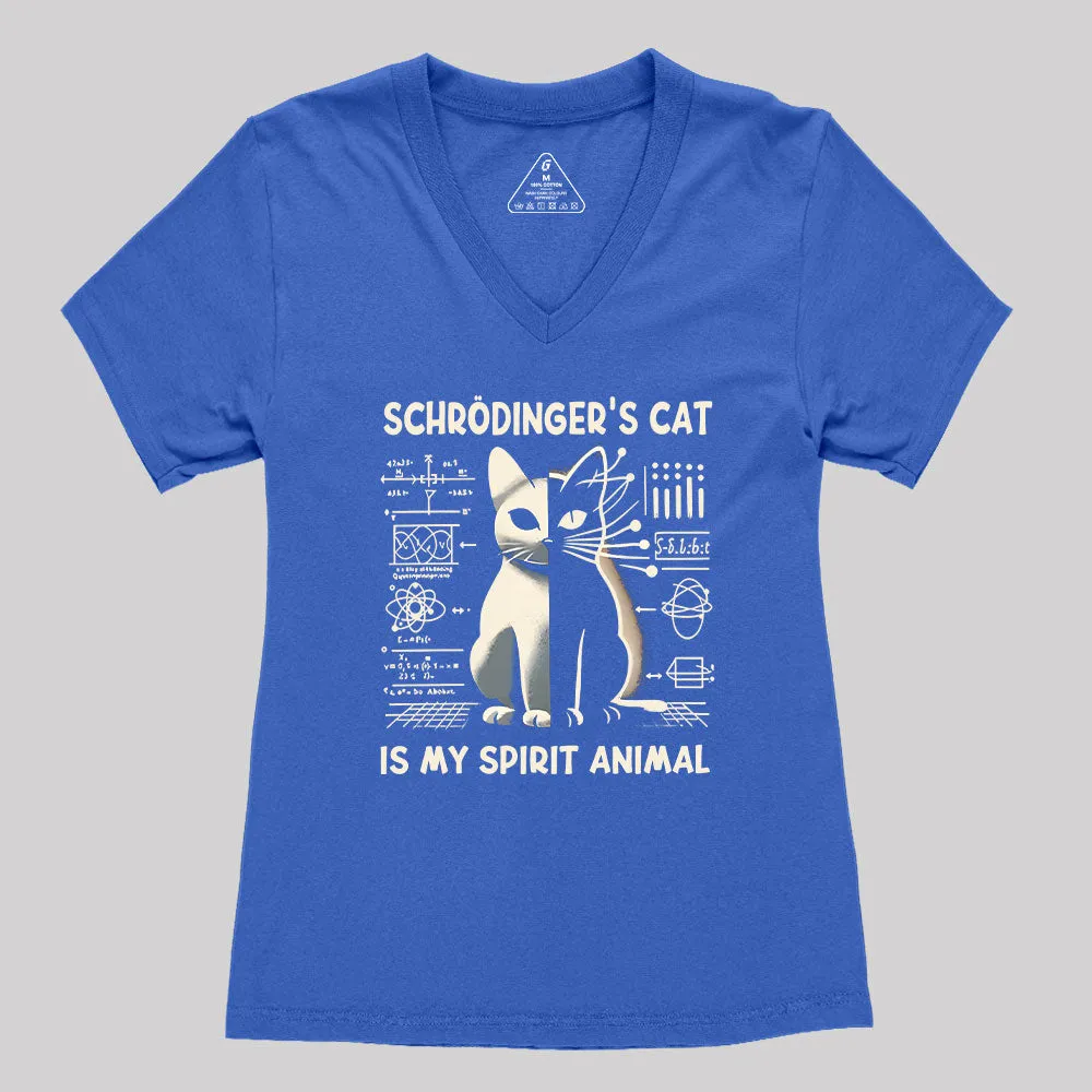 Schrodinger's Сat Science Women's V-Neck T-shirt - Image 2