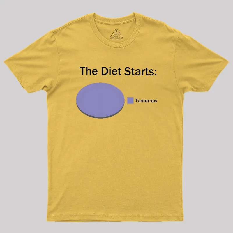 The Diet Starts Tomorrow Geek T-Shirt - Image 8