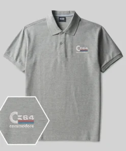 Alternative view of Commodore 64 Geek Embroidered Polo Shirt