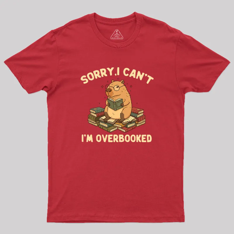 Overbooked Capybara Geek T-Shirt - Image 5
